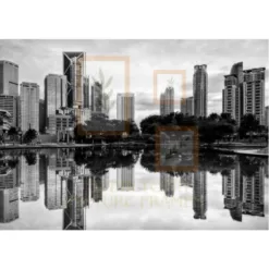 Black and White Cityscape Print